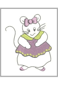 Chi329 - Little Mouse with ribbon